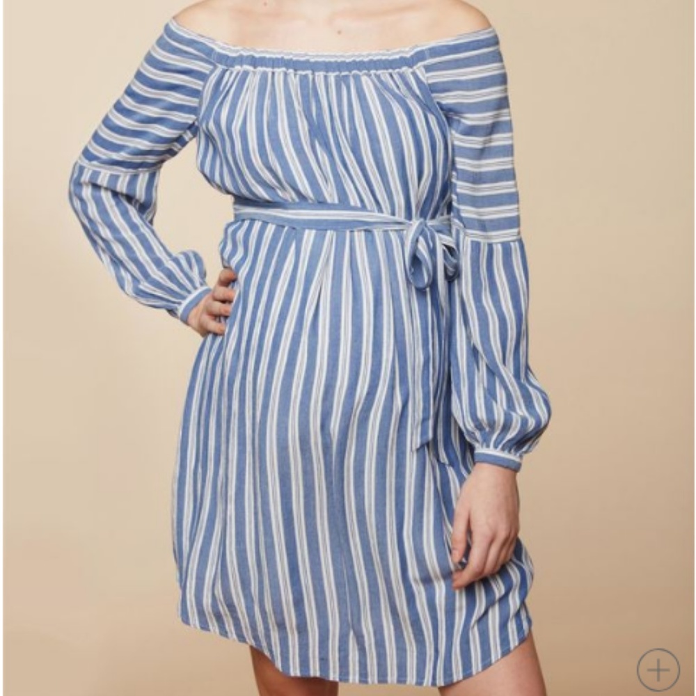 MIMI off the shoulder Maternity dress